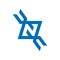 Modern logo with letter prefix N
