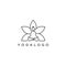 Modern logo in a linear style. Fitness room, spa facilities, lotus flower, Fashion and beauty. Abstract yoga human linear l