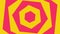 A modern looping simple geometric rotating hexagon motion graphic animation background in bold contrasting pink and yellow colours