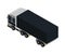 Modern lorry truck side view isometric icon