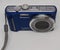 Modern Lumix ZS7 digital camera in blue