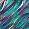 Modern Lustrous Turquoise and Amethyst Ripples