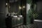 Modern Luxury 3D Rendering of a Stylishly Tiled Bathroom Ai Generated