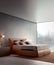Modern luxury bedroom interior in minimal scandinavian style