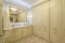 Modern luxury beige and golden bathroom
