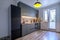 Modern luxury dark gray kitchen