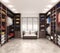 Modern luxury dressing room, wardrobe