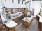 Modern luxury kitchen in a loft style.