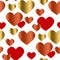 Modern luxury Valentines Day seamless pattern.