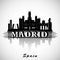 Modern Madrid City Skyline Design. Spain