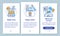 Modern magic onboarding mobile app page screen with linear concepts. Witchcraft online services walkthrough steps