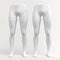 Modern Man Figure Silhouette In White Compression Pants