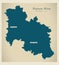 Modern Map - Donau-Ries county of Bavaria DE