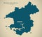 Modern Map - Pembrokeshire Wales UK