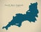 Modern Map - South West England UK