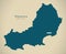 Modern Map - Swansea Wales UK