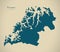 Modern Map - Troms Norway NO