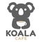 Modern mascot flat design simple minimalist cute koala logo icon design template vector with modern illustration concept style for