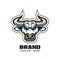 Modern mascot head bull logo.