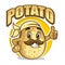 Modern mascot mr potato logo.