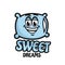 Modern mascot pillow and sweet dream logo