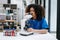 Modern medical research laboratory. female scientist working with micro pipettes analyzing biochemical samples, advanced science