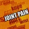 Modern medicine concept: Joint Pain on the Yellow Brick Wall .