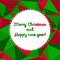 Modern Merry Christmas and Happy new year card with colorful background made of triangles