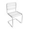 Modern Metal CHair with Wooden Planks. 3d Rendering