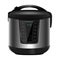 Modern metal Multicooker. Pressure cooker for cooking food under pressure. Electronic control. Kitchen household appliance