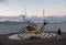 Modern Metal Sculpture Resembling to a Viking Long Ship, The Sun Voyager in Reykjavik