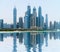 Modern, Metropolitan Skyline, Reflected in a Tropical Bay