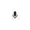 Modern mic icon for mobile apps. Mike silhouette. Minimalist microphone illustration.