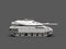 Modern military war tank - model - white - side view