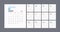 Modern minimal Calendar Planner Template for 2019. Vector design editable template.