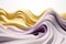 Modern Minimalist 3D Render: Mauve & Mustard Waves on White