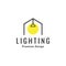 Modern minimalist lighting room home line logo symbol icon vector graphic design illustration idea creative