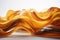 Modern Minimalist Twisted Waves with Burnt Orange and Mustard Yellow: 3D Rendered Industrial Design