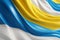 Modern Minimalist Ukraine Flag Waves in 3D Render