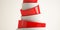 Modern minimalistic background, plastic cone, pyramid 3d rendering