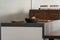 Modern minimalistic kitchen interior with concrete terrazzo countertop
