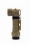 Modern molle light angle-head tactical flashlight isolated with