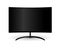 Modern monitor. Wide curved screen 4k resolution