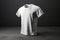 Modern Monochrome, 3D Empty White T-Shirt Mockup with Minimalist Aesthetic,3d render