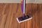 Modern mop for cleaning wooden floor from dust