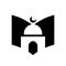Modern mosque and book logo, islamic book icon, moslem learn symbol