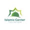 Modern mosque islamic center logo and icon design