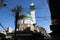 Modern Mosque with power lines in Tripoli, Lebanon