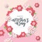 modern mother s day banner with papercut flowers design illustration