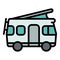 Modern motorhome icon, outline style